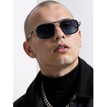 Lenskart STUDIO Unisex UV Protected Rectangle Blue Lens Sunglasses - LK S18281 (56)