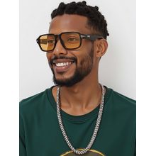 Lenskart STUDIO Unisex UV Protected Square Yellow Lens Sunglasses - LK S18290 (53)