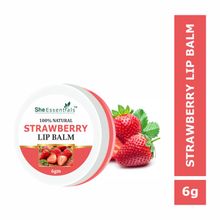 She Essentials Strawberry Lip Balm For Lip Lightening, Dry &...