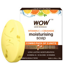 WOW Skin Science Vitamin C & Ceramide Moisturizing Soap - Pack of 3