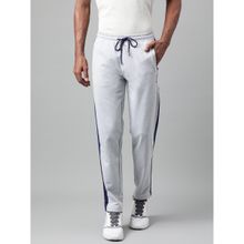 Alcis Mens Light Grey Melange Soft Touch Slim Fit Athleisure Track Pants
