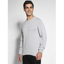 American Eagle Men Grey Super Soft Crew Neck Sweater