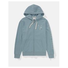 American Eagle Men Blue Super Soft Icon Graphic Zip-up Hoodie
