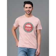 Red Tape Pale Pink Graphic Print Cotton Round Neck Mens T-shirt