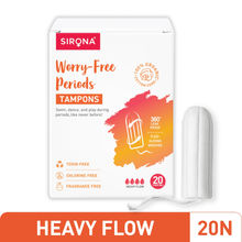 Sirona Fda Approved Non Applicator Tampons For Heavy Flow, Ultra Soft, Safe, & Biodegradable