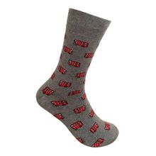 Mint & Oak Double Decker Bus Socks - Grey (Free Size)