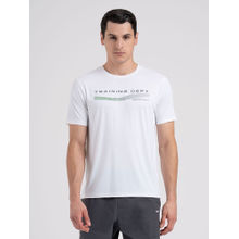 Red Tape Mens White Nylon Elastane Activewear Round Neck T-shirt