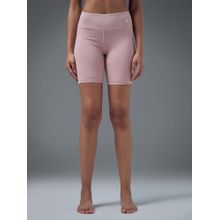Technosport Pink Polyester Mid Waist Shorts