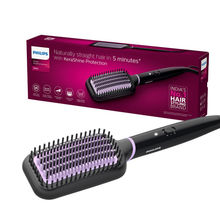 Philips Hair Straightener Brush | Naturally Straight Hair in 5 mins* - 5X less Frizz | BHH880/10