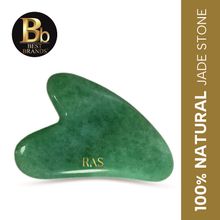Ras Luxury Oils Jade Gua Sha Face Massage Tool For Reducing Fine Lines & Eye Puffiness - 1 Pcs