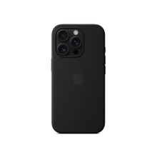 Treemoda Black Silicone Flexible Back Case for iPhone 16