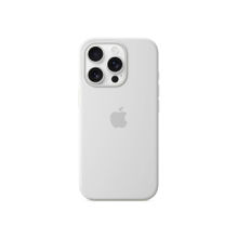 Treemoda White Silicone Flexible Back Case for iPhone 16
