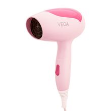 VEGA Go Lite 1200-1400W Foldable Hair Dryer for Women with 2 Heat/ Speed Setting, (VHDH-19)