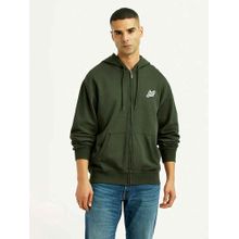 Levi's Men's Solid Dark-Green Hoodie