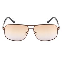 ROYAL SON Rectangle Brown Uv Protection Cooling Sunglasses for Men- Chi00157-C3 (46)
