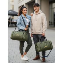 Yelloe Unisex Solid Green Duffle Bag With Detachable Strap (L)