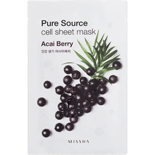 Missha Pure Source Cell Sheet Mask Cotton Face Mask Acai Berry