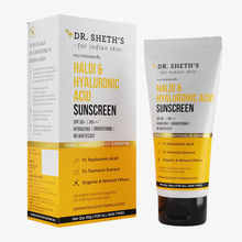 Dr. Sheth's Haldi & Hyaluronic Acid Sunscreen - SPF 50+ PA+++ Hydrates Skin