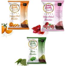 Online Quality Store Neem Powder, Rose Powder & Orange Peel Powder for Hair & Skin