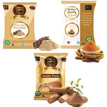 Online Quality Store Kasturi Turmeric Powder, Chandan Powder & Mulethi Powder for Hair & Skin