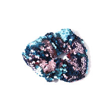 Blueberry Blue And Pink Colour Sequin Detailing Ponytail Holder