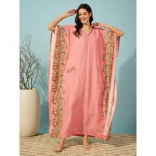 The Kaftan Company Paisley Pink Kaftan with Pockets