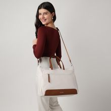 Fastrack Workease All-Day Laptop Beige Tote Bag