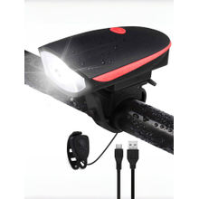 Strauss Rechargeable Bike Horn and Light Red