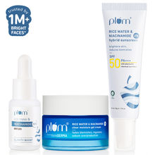 Plum Niacinamide Serum, Moisturizer & Sunscreen Kit For Bright, Blemish-Free, Hydrated Skin