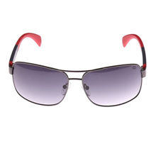 Gio Collection UV Protected Rectangle Unisex Sunglasses - Black Frame