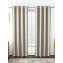 Story@Home Jacquard 400 GSM Dark Brown & White 2 U Semi Long Curtain