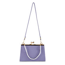 NUFA Structured Beaded Lavender Crossbody Bag