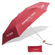 Kenneth Cole Unisex Mini Umbrella - 3 Fold- Red