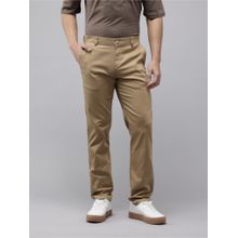 GENIPS Mens Relaxed fit Khaki Casual Trouser