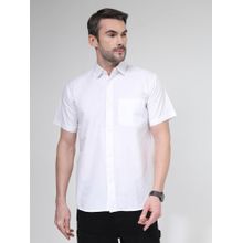 NEUDIS Mens Cotton White Solid Casual Regular Fit Shirt for Men