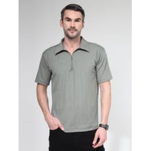 NEUDIS Men’s Ribbed Olive Polo T-Shirt for Men