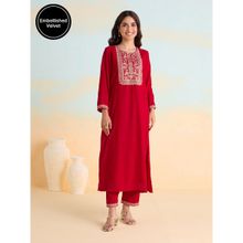 Likha Pink Velvet Dreams Embroidered Kurta & Pant LIKVDKS03 (Set of 2)