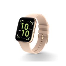 Pebble Pace Pro SpO2 Full Touch 1.7 inch 3D Curved Display Smartwatch (Golden Ivory)