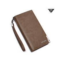 FUR JADEN Beige Stylish Long Wallet with Zip Pocket, Multiple Card Holders and Phone Pocket