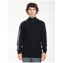 Levi's Mens Side Striped Navy High Neck Sweater