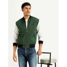 Levi's Mens Colorblock Green Bomber Jacket
