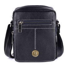 HiLEDER Pure Leather Messenger Shoulder 7" Sling Cross Body Bag Men Women Blue