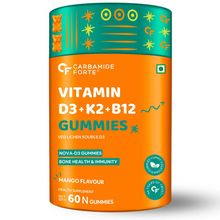 Carbamide Forte Vitamin D3 K2 MK7 + B12 Gummies - Mango Flavour
