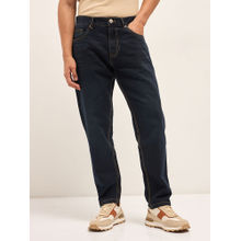 THE BEAR HOUSE Men's Relaxed Fit Navy Blue Cotton Jeans