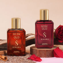 NISARA Musk Oud & Rose Oud Combo For A Long Lasting Rose,Amber & Woody Fragrance - For Men & Women