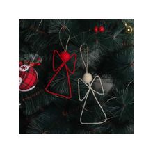 Glimpse Homes Multi-Color Christmas Hanging Felt Ornaments (Pack of 2)