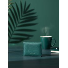 SILVIANO Aqua Genuine Leather Bi Fold Wallet Rfid Gift Box Included 3 Card Slots