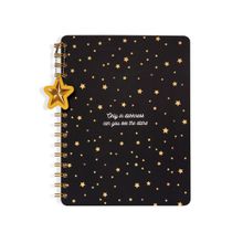 Doodle Collection Twinkling Stars Wiro B5 Hardbound Notebook with Bookmark Dangler & 2 Sticker Sheet