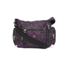 Baomi Crinkle Range Black & Purple Color Soft Case Nylon Sling Bag - Ba-2921031012