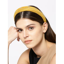 Blueberry Yellow Colour Beaded Detailing Hairband